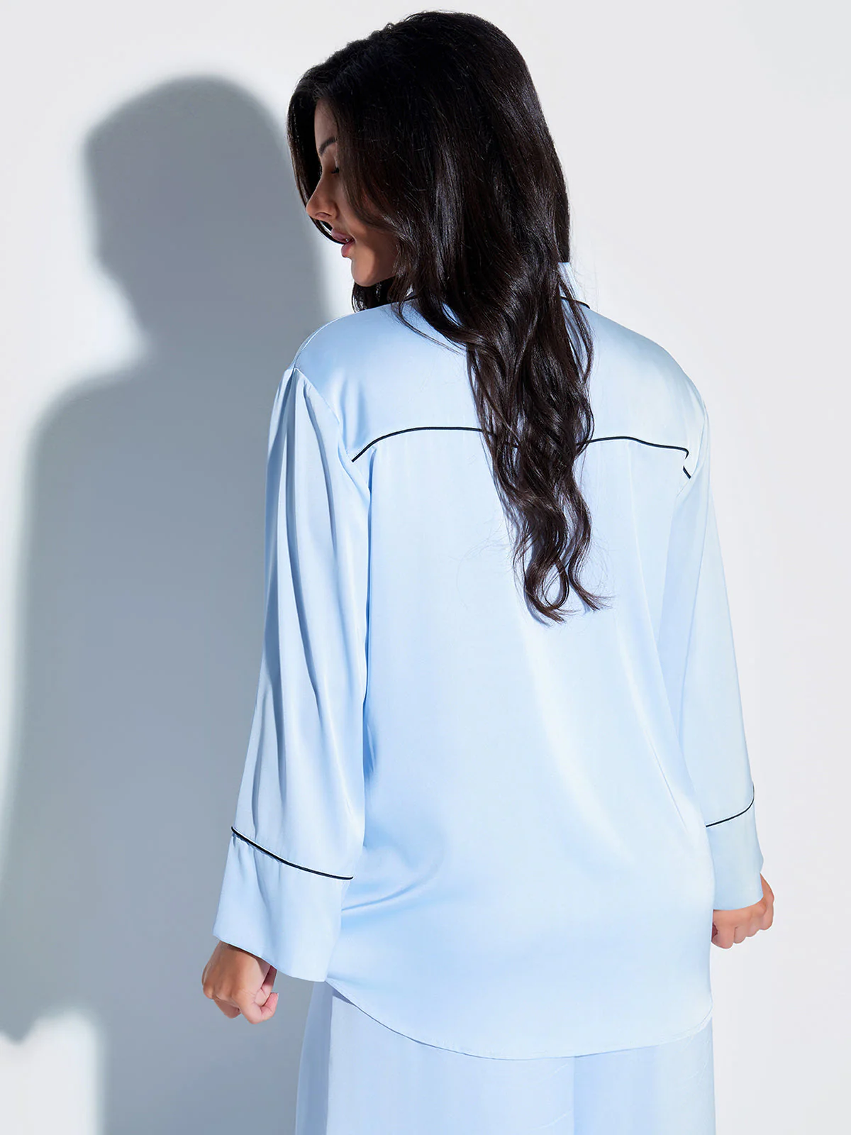 Astoria Satin Sleep Long Sleeve Button Down - Image 3