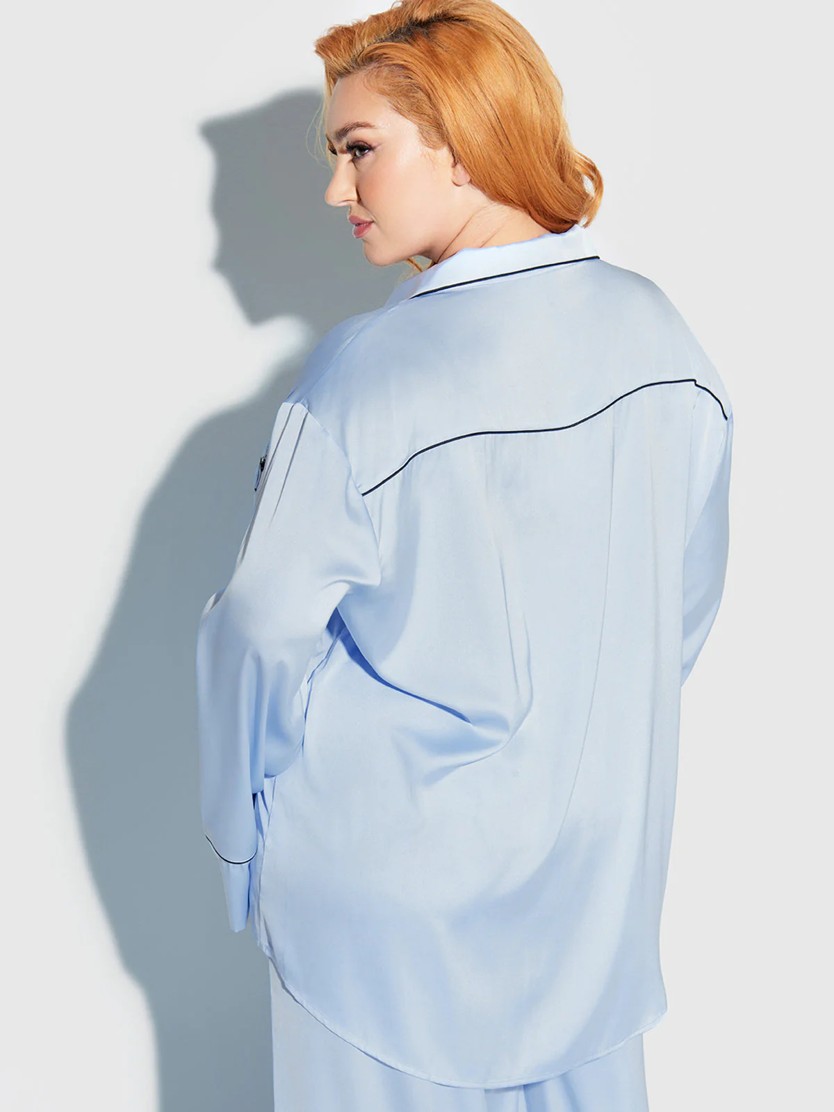 Astoria Satin Sleep Long Sleeve Button Down - Image 7