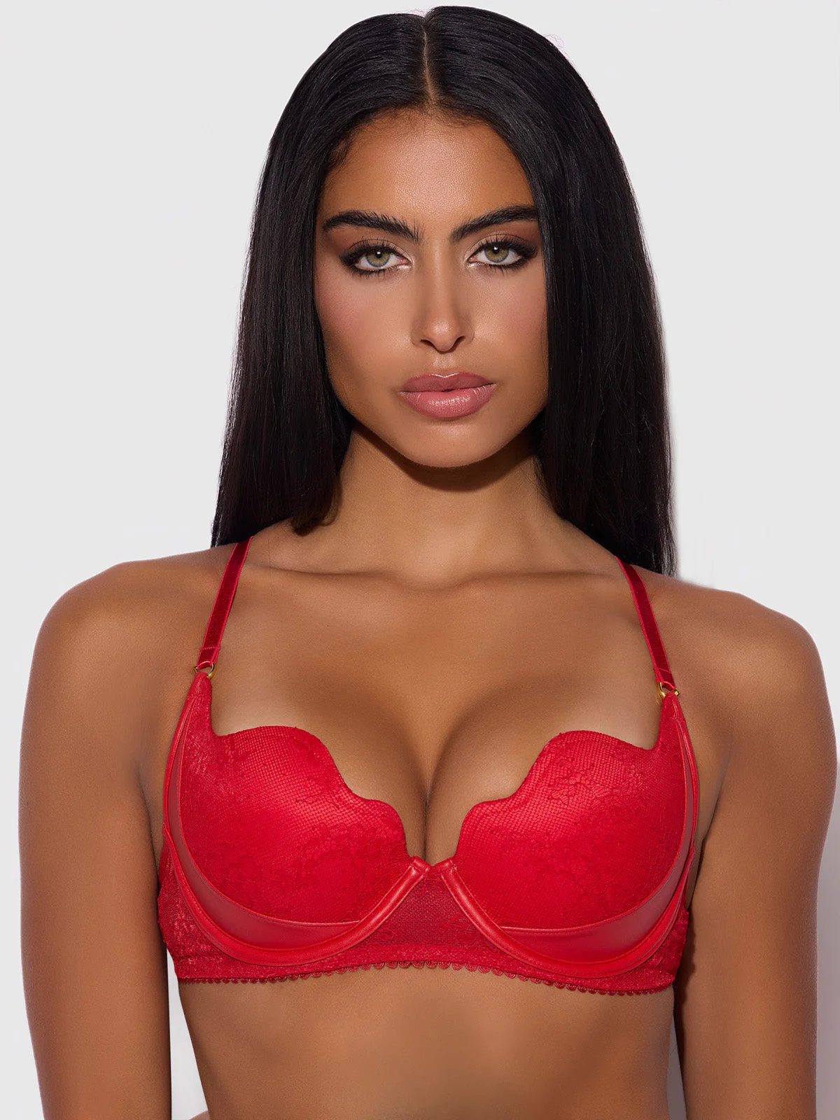 Director's Cut Lace & Faux Leather Chiara Balconette - Image 2