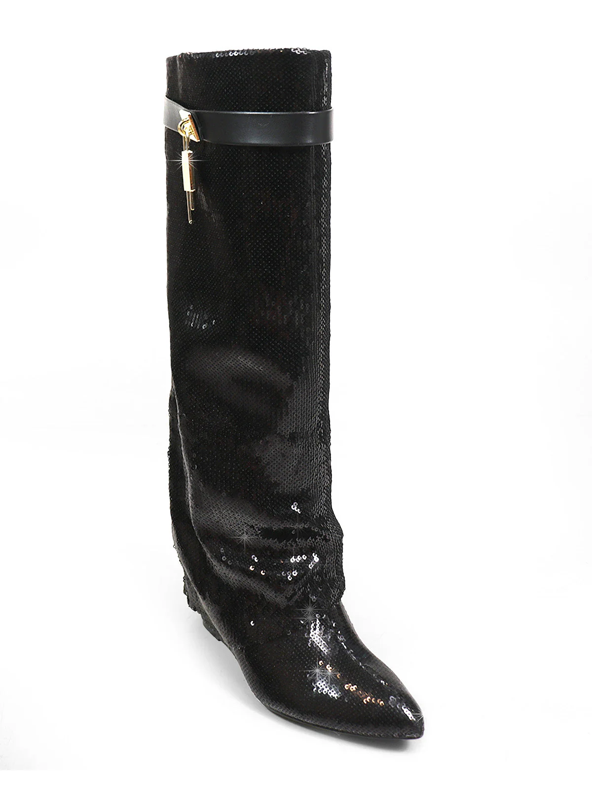 Maria Drape Over Knee Wedge Boots