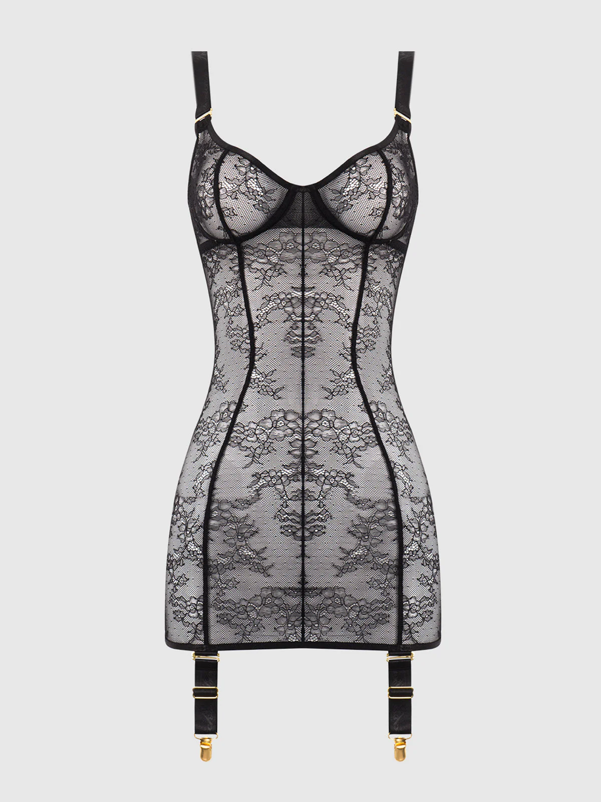 Pia Lace Unlined Underwire Chemise - Image 9