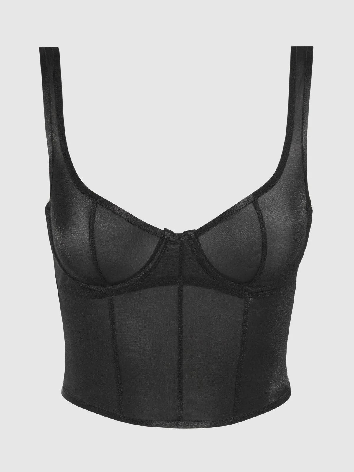 Pia Unlined Underwire Mesh Bustier - Image 10