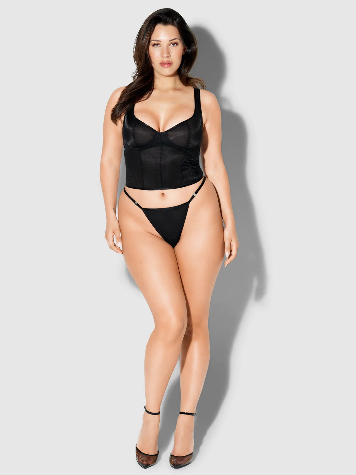 Pia Unlined Underwire Mesh Bustier - Image 3