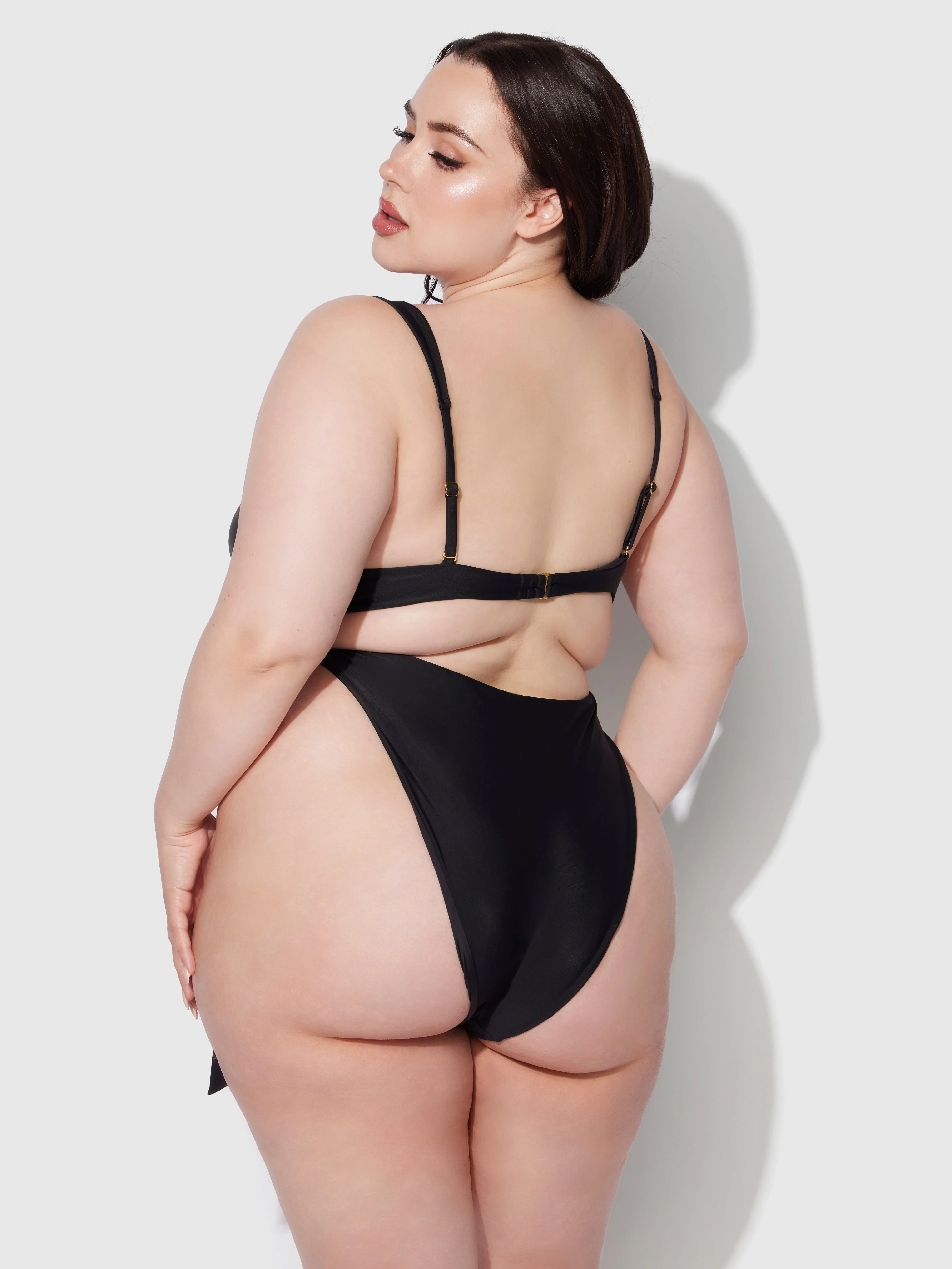 Rising Star Plunge Push Up Swim One Piece with Chain - Image 6