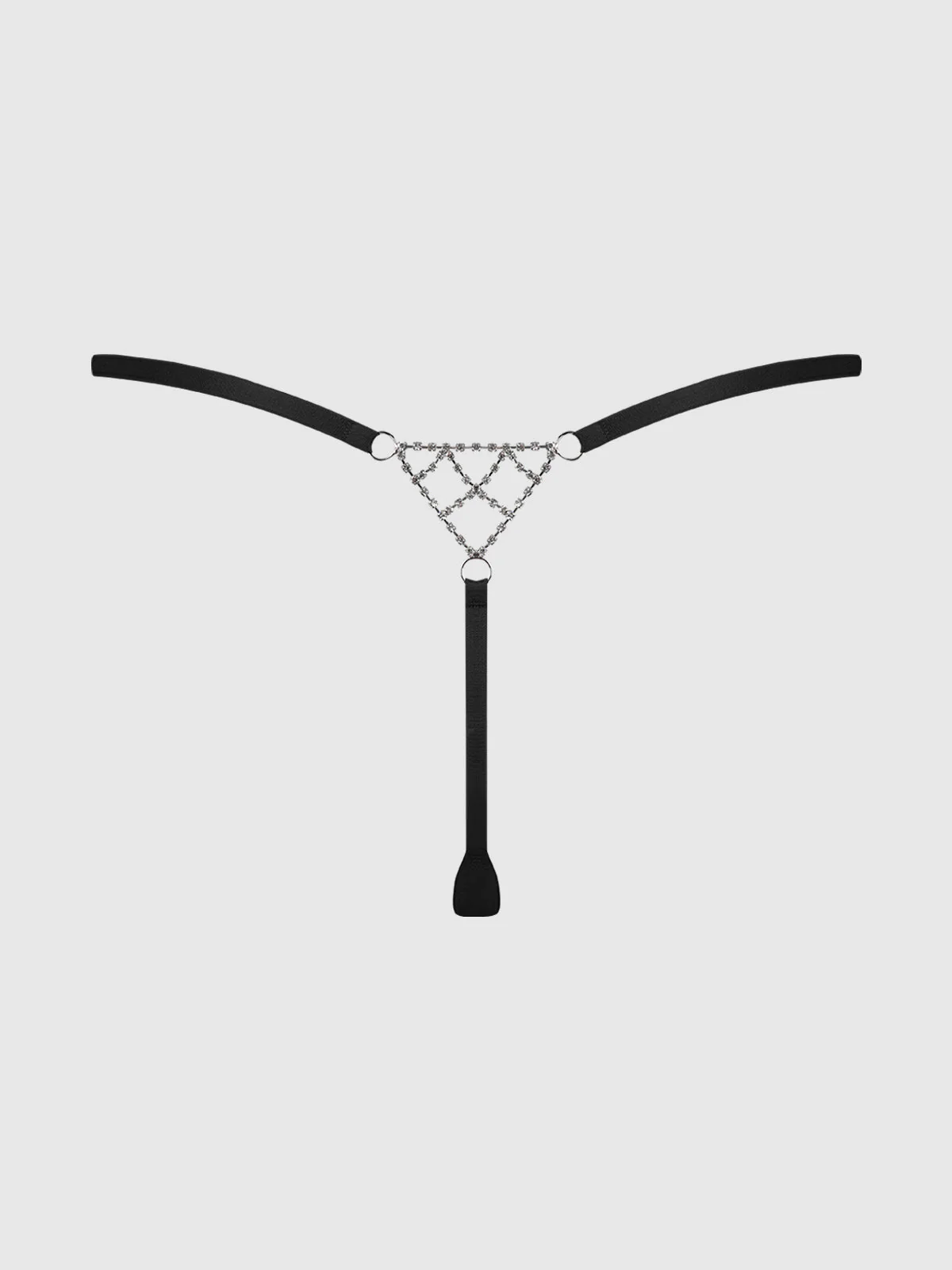 Rising Star Rhinestone Net Back G-String