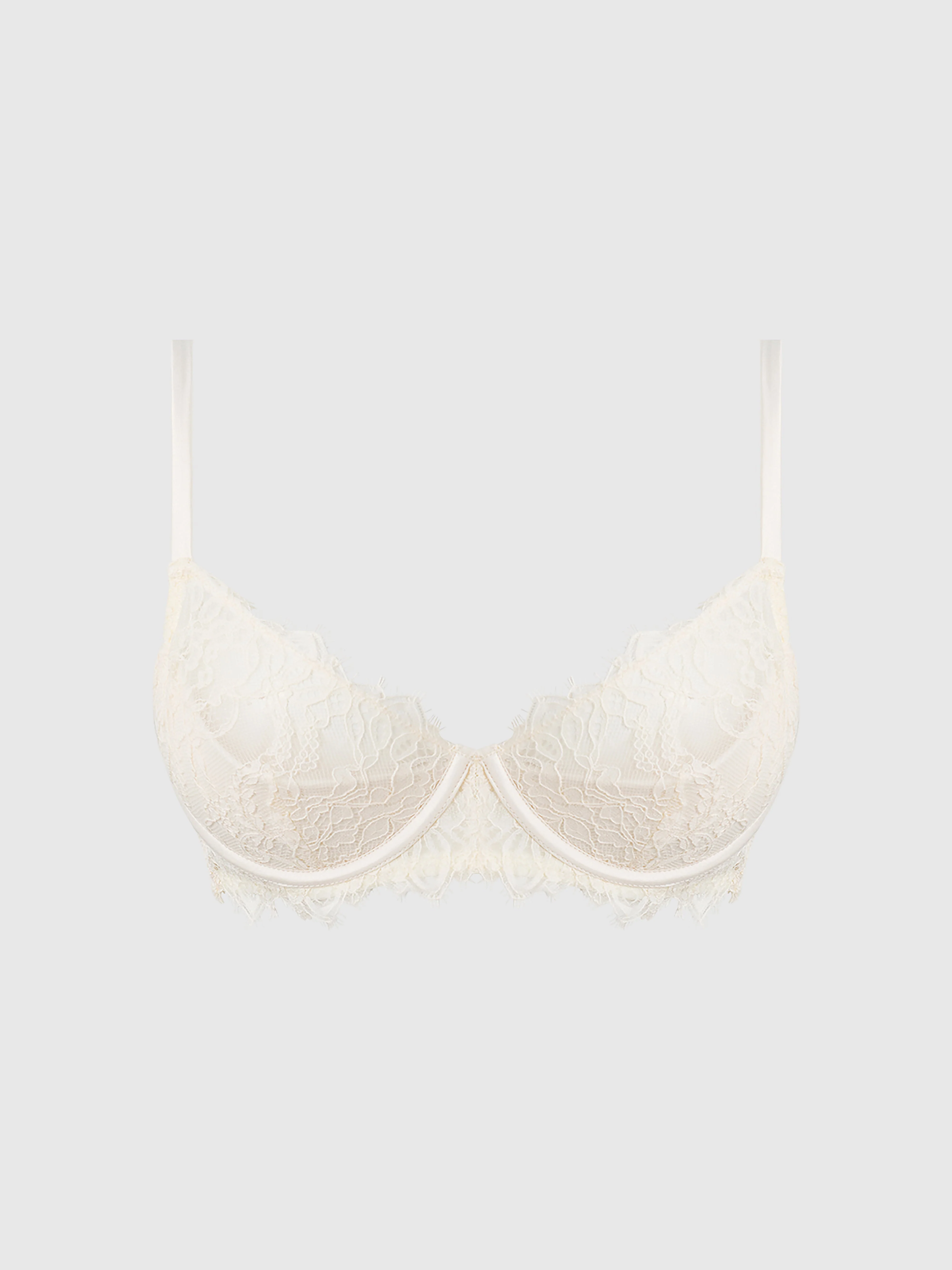 Rosalind Lace Cup Bra With Satin Half Cup - Image 8