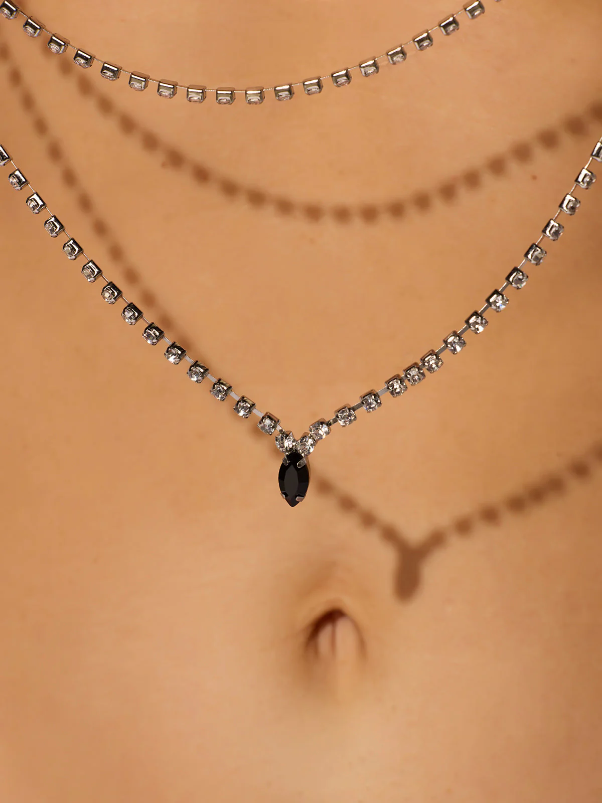 Ziggy Rhinestone & Leather-Like Draped Pasties - Image 3
